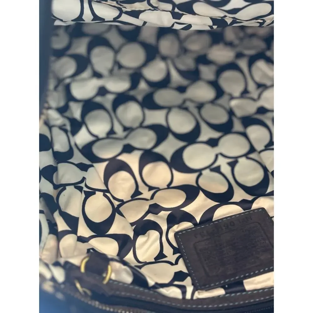 Coach Legacy Weekend Tote 19811 Black Nylon Leather Large Carryall Bag